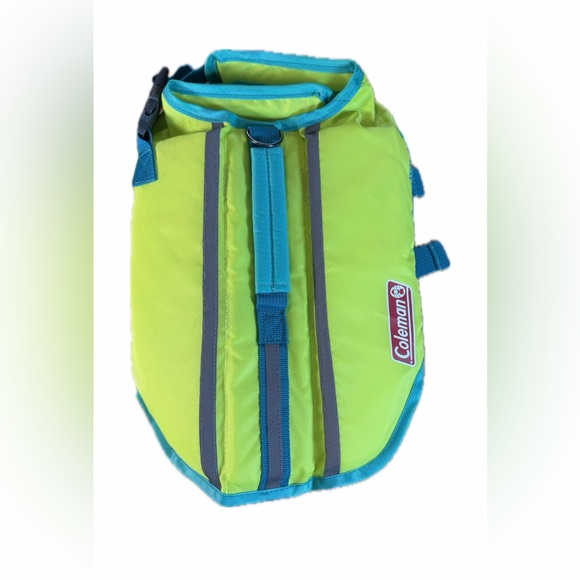 Coleman Other - Coleman Dog Life Vest Jacket Float Coat Yellow Green Reflective Safety XS 15 Lbs